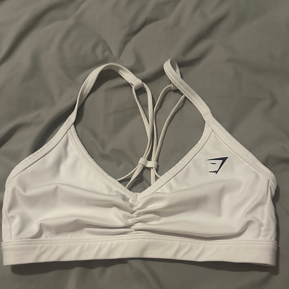 Gymshark White Strappy Sports Bra